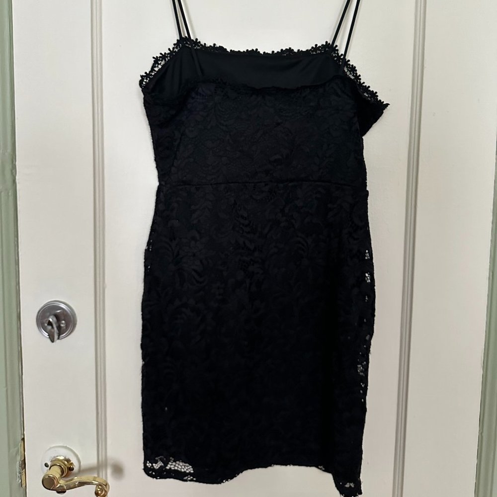 Miss Selfridge Black Body-con Lace Dress